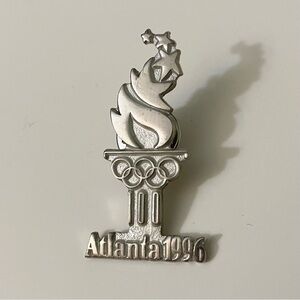 Atlanta 1996 Silver Olympic Torch Olympic Pin